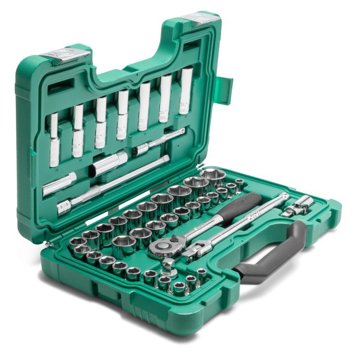 SATA, 46PC 1/2 DR. SOCKET SET MM/SAE - Image 2