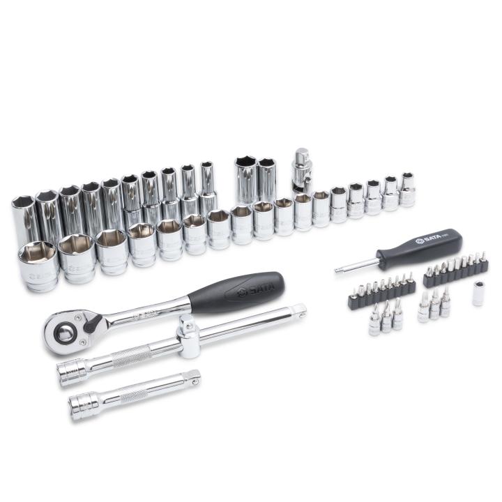 SATA, 60 Pc. 1/2” Drive 6 Point Metric Socket Set - Image 8