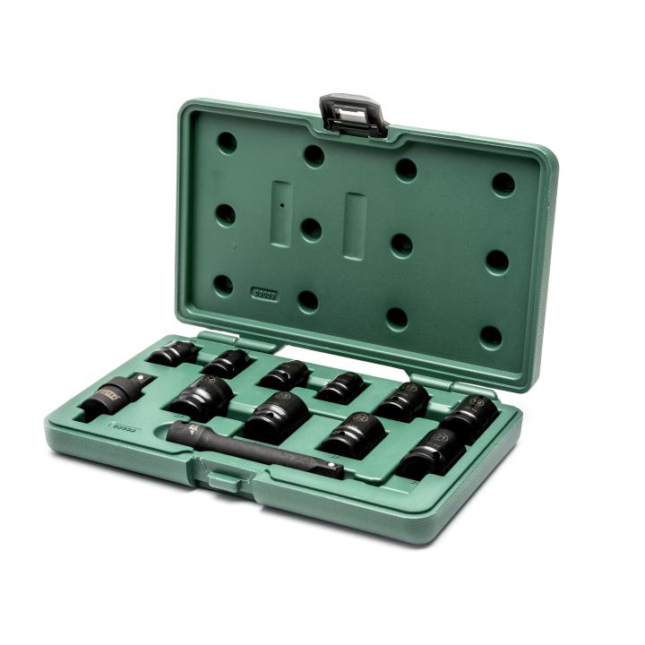 SATA, 12 Pc. 1/2” Drive 6 Point Metric Impact Socket Set