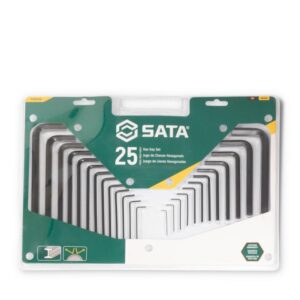 SATA, 25 PCS METRIC/SAE BLACK OXIDE HEX KEY SET