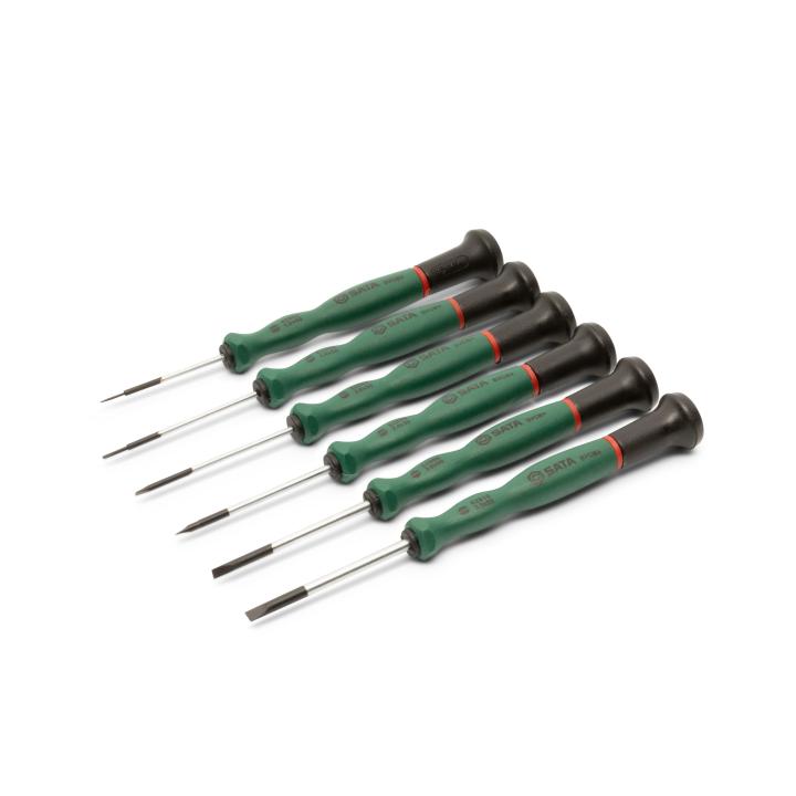 SATA, 6 PC. PRECISION SLOTTED SCREWDRIVER SET - Image 4