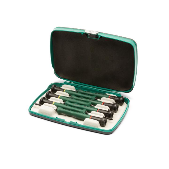 SATA, 7 PC. PRECISION COMBINATION SCREWDR SET