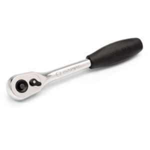 SATA, 3/8” Drive Quick-Release Teardrop Ratchet with Comfort Grip  Handle (72 Teeth)