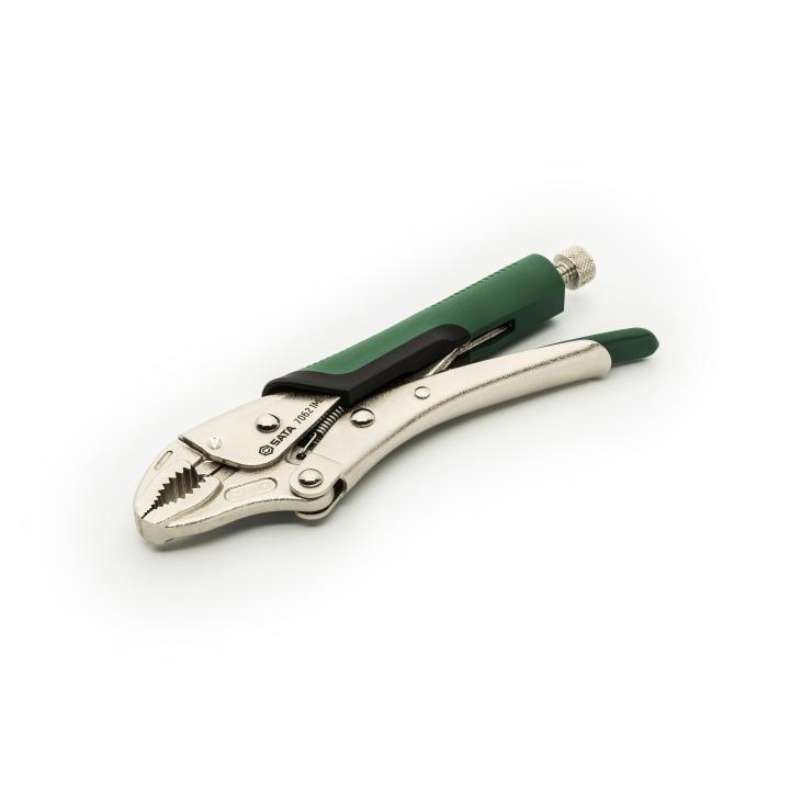 SATA, PVC HANDLE / CURVED JAW LOCKING PLIERS 7"