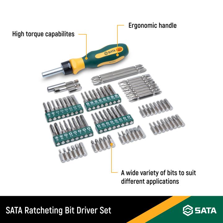 SATA, 80 Pc. Ratcheting Bit Driver Set - Image 5